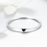 S925 Sterling Silver Simple Love Ring Oxidized Ring