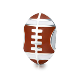  Silver American Football Sport Ball Charm