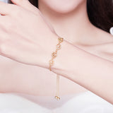 S925 sterling silver yellow gold plated cute pet claw mark bracelet