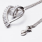 Hot Sale Valentine's Day Pendant Necklace Silver Jewelry Necklace Heart