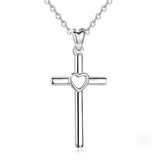 Cross Pendant Heart cross Necklace