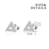 Fashion Jewelry Manufacturer Geometric Triangle White Gold Color Earrings