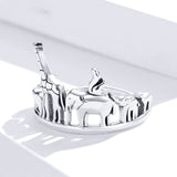 925 Sterling Silver Vivid Protection Animal Rings Precious Jewelry For Women