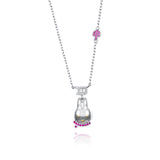 S925 sterling silver rabbit zodiac necklace pendant Korean wholesale jewelry