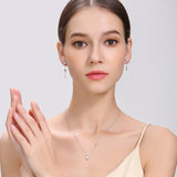 S925 Sterling Silver Ribbon Bow Bell Necklace Korean Wholesale Jewelry