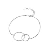Geometric Fine Chain Circle Bracelet