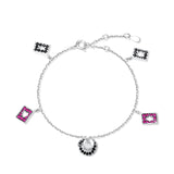 S925 sterling silver magic hat playing card bracelet fashion jewelry