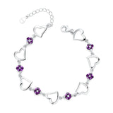 heart-shaped crystal bracelet