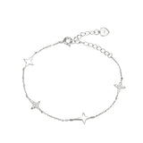 S925 Sterling Silver Pentagram Anklets Bracelet Jewelry Wholesale