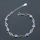 S925 Sterling Silver And Silver Minimalist Micro-set Female Bracelet