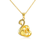 18K Gold European And American Fashion Swan Shape Clavicle Chain Noble Elegant Necklace