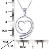 Double Hearts Shaped Necklace Wedding Customed 925 Sterling Silver Cubic Zirconia Jewelry For Woman