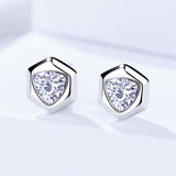s925 sterling silver earrings personality creative geometric earrings Korean version of the source