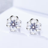 S925 Sterling Silver Earrings Korean Version Of The Wild Flower Earring Trend Accessories Girls Heart Wild Jewelry