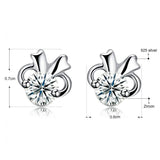 S925 Sterling Silver Creative Korean Version Of The Simple Guardian Heart Earrings Jewelry Cross-Border Exclusive