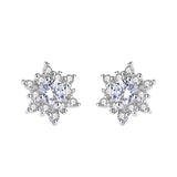 snowflake zircon earrings