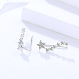 925 sterling silver star earrings Korean fashion long earrings creative star stud earrings wholesale