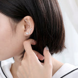 925 sterling silver star earrings Korean fashion long earrings creative star stud earrings wholesale