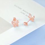 Rose Gold Plating Butterfly Earrings With Beautiful Gemstone Earrings