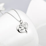 Care And Love Heart Shape 925 Sterling Silver Jewelry