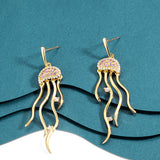  silver jellyfish Drop earrings wholesale