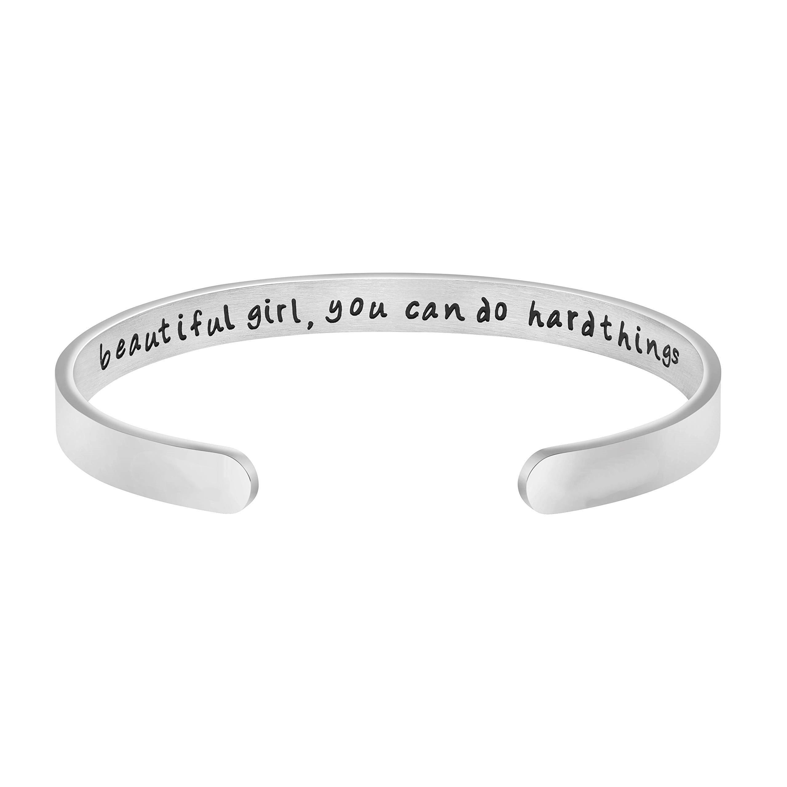Inspiring Classic Quotes 925 Sterling Silver Adjustable Lettering Bracelet Personalized Custom Gift