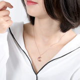 S925 sterling silver necklace female Korean small fresh star moon necklace pendant