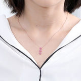 S925 sterling silver red love clavicle chain female diamond four-leaf clover necklace