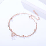 S925 Sterling Silver Small Indeed Lucky Bracelet Rose Gold For Women