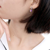 s925 sterling silver jewelry female Korean diamond earrings gradient zircon earrings female Austrian crystal earring