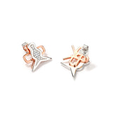 S925 sterling silver kite stud earrings