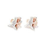 S925 sterling silver kite stud earrings