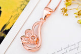 Angel's Wing Zircon Necklace Rose Gold Piating Temperament Small Fresh Silver Necklace