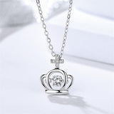 S925 sterling silver Korean smart necklace female beating heart ins clavicle chain wild crown wholesale