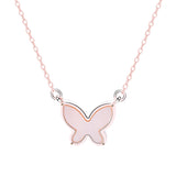 Sweet Simple Design Shell Butterfly Necklace