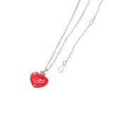 peach heart love necklace