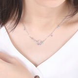 S925 sterling silver jewelry female Korean version of the wild star moon item high-end necklace light luxury decoration