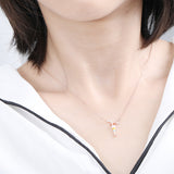 S925 sterling silver jewelry female Korean summer lemon drink cup item small fresh dripping necklace