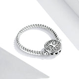 925 Sterling Silver Tree of Life Pendant Rings for Women Plated platinum Engagement Ring Jewelry