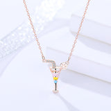 S925 sterling silver jewelry female Korean summer lemon drink cup item small fresh dripping necklace