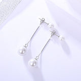 S925 sterling silver Korean fashion diamond ball dual-use earrings female shamballa rhinestone earrings