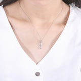 S925 sterling silver jewelry female Korean wild bamboo necklace temperament opal clavicle chain