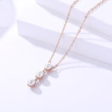 S925 sterling silver jewelry female Korean version of the wild bead necklace niche design clavicle chain