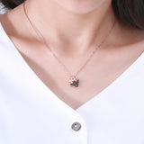 S925 sterling silver jewelry female European and American style personality hive necklace plating black gold bee clavicle chain