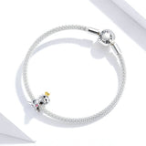 925 Sterling Silver  Cartoon Dinosaur Charm Bracelets  Beads  Wedding Jewelry For Gift