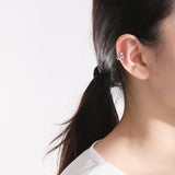 S925 sterling silver earrings micro-inlaid zircon no pierced ear clip female creative design spiral design ear clip