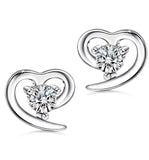 S925 Sterling Silver Fashion Love Earrings Wild Jewelry Cross-Border Exclusive