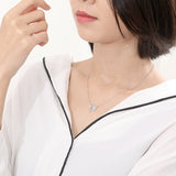 S925 sterling silver necklace Korean version of the wild temperament women's micro diamond branch necklace