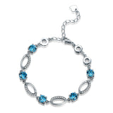 S925 sterling silver austrian crystal small waist bracelet