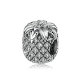 Tropical Fruit Pineapple beads charms Sterling Silver Beaded  Accessories